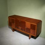 Circular Art Deco Serving Trolley in Walnut, Europe, 1930s