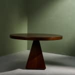 Circular Art Deco Serving Trolley in Walnut, Europe, 1930s