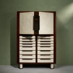 Circular Art Deco Serving Trolley in Walnut, Europe, 1930s