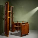 Circular Art Deco Serving Trolley in Walnut, Europe, 1930s