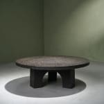 Circular Art Deco Serving Trolley in Walnut, Europe, 1930s