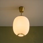 Sculptural Totem Table Lamp in Dark Textured Glass and Lacquered Wood, 1970's