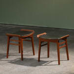 Oversized Lounge Chairs in Chromed Steel, Reupholstered in Black Corduroy Fabric, Italy, 1970s