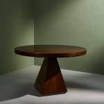Circular Art Deco Serving Trolley in Walnut, Europe, 1930s