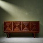 Circular Art Deco Serving Trolley in Walnut, Europe, 1930s