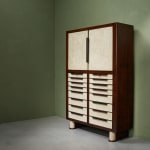 Circular Art Deco Serving Trolley in Walnut, Europe, 1930s