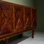 Circular Art Deco Serving Trolley in Walnut, Europe, 1930s
