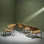 Circular Art Deco Serving Trolley in Walnut, Europe, 1930s