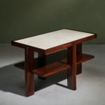 Circular Art Deco Serving Trolley in Walnut, Europe, 1930s