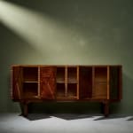 Circular Art Deco Serving Trolley in Walnut, Europe, 1930s