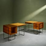 Circular Art Deco Serving Trolley in Walnut, Europe, 1930s