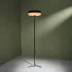 Sculptural Totem Table Lamp in Dark Textured Glass and Lacquered Wood, 1970's