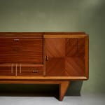 Circular Art Deco Serving Trolley in Walnut, Europe, 1930s