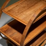 Circular Art Deco Serving Trolley in Walnut, Europe, 1930s