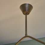 Sculptural Totem Table Lamp in Dark Textured Glass and Lacquered Wood, 1970's