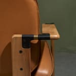 Gastone Rinaldi, Swivel Desk Chair in Cognac Coloured Upholstery, for RIMA, Italy, 1950's