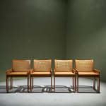 Gastone Rinaldi, Swivel Desk Chair in Cognac Coloured Upholstery, for RIMA, Italy, 1950's