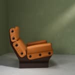 Gastone Rinaldi, Swivel Desk Chair in Cognac Coloured Upholstery, for RIMA, Italy, 1950's