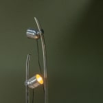 Rationalist Table Lamp in Green Lacquered Metal and Brass with Adjustable Shade, Italy, 1950's