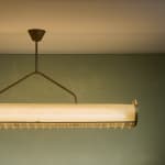 Sculptural Totem Table Lamp in Dark Textured Glass and Lacquered Wood, 1970's