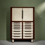 Circular Art Deco Serving Trolley in Walnut, Europe, 1930s