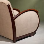 Circular Art Deco Serving Trolley in Walnut, Europe, 1930s