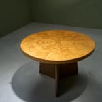 Circular Art Deco Serving Trolley in Walnut, Europe, 1930s