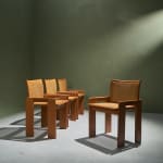 Gastone Rinaldi, Swivel Desk Chair in Cognac Coloured Upholstery, for RIMA, Italy, 1950's