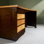 Circular Art Deco Serving Trolley in Walnut, Europe, 1930s