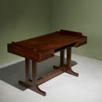 Circular Art Deco Serving Trolley in Walnut, Europe, 1930s