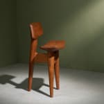 Gastone Rinaldi, Swivel Desk Chair in Cognac Coloured Upholstery, for RIMA, Italy, 1950's