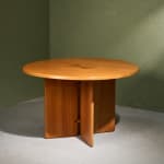 Circular Art Deco Serving Trolley in Walnut, Europe, 1930s