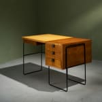 Circular Art Deco Serving Trolley in Walnut, Europe, 1930s