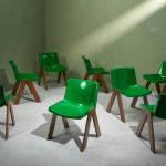 Gastone Rinaldi, Swivel Desk Chair in Cognac Coloured Upholstery, for RIMA, Italy, 1950's