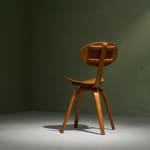 Gastone Rinaldi, Swivel Desk Chair in Cognac Coloured Upholstery, for RIMA, Italy, 1950's