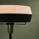 Sculptural Totem Table Lamp in Dark Textured Glass and Lacquered Wood, 1970's