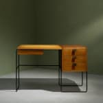 Circular Art Deco Serving Trolley in Walnut, Europe, 1930s