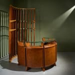 Circular Art Deco Serving Trolley in Walnut, Europe, 1930s