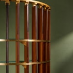 Circular Art Deco Serving Trolley in Walnut, Europe, 1930s