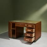Circular Art Deco Serving Trolley in Walnut, Europe, 1930s