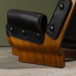 Oversized Lounge Chairs in Chromed Steel, Reupholstered in Black Corduroy Fabric, Italy, 1970s