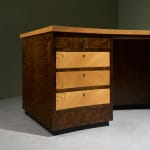 Circular Art Deco Serving Trolley in Walnut, Europe, 1930s