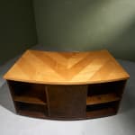 Circular Art Deco Serving Trolley in Walnut, Europe, 1930s