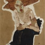 Egon Schiele, Untitled (Grumpy Woman Sitting)