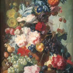 Jan Van Os, Fruit and Flowers in a Terracotta Vase, 1778