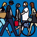 Julian Opie, Woman Taking off a Man’s Shirt. 5., 2003