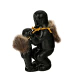 THOMASSIE KASUDLUAK, INUKJUAK (PORT HARRISON), Father Preparing Young Child for Summer Trek, 1987