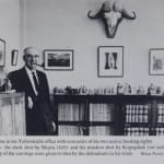 UNIDENTIFIED ARTIST, KUGLUKTUK (COPPERMINE), Judge John Howard Sissons at his Desk, with the Stuffed Duck, c. 1966