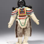 Possibly: JOY KILUVIGYUAK HALLAUK (1940-2000) ARVIAT (ESKIMO POINT), Doll in a Finely Decorated Beaded Amautiq, early-mid 1980s
