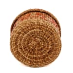 ELLEN SAVAGE (ELLEN SAVAGE XIDHOY) (1919-2004) DEG XINAG ATHABASCAN, Athabaskan Doll with Beaded Coat and Willow Root Basket, 12 Sept...